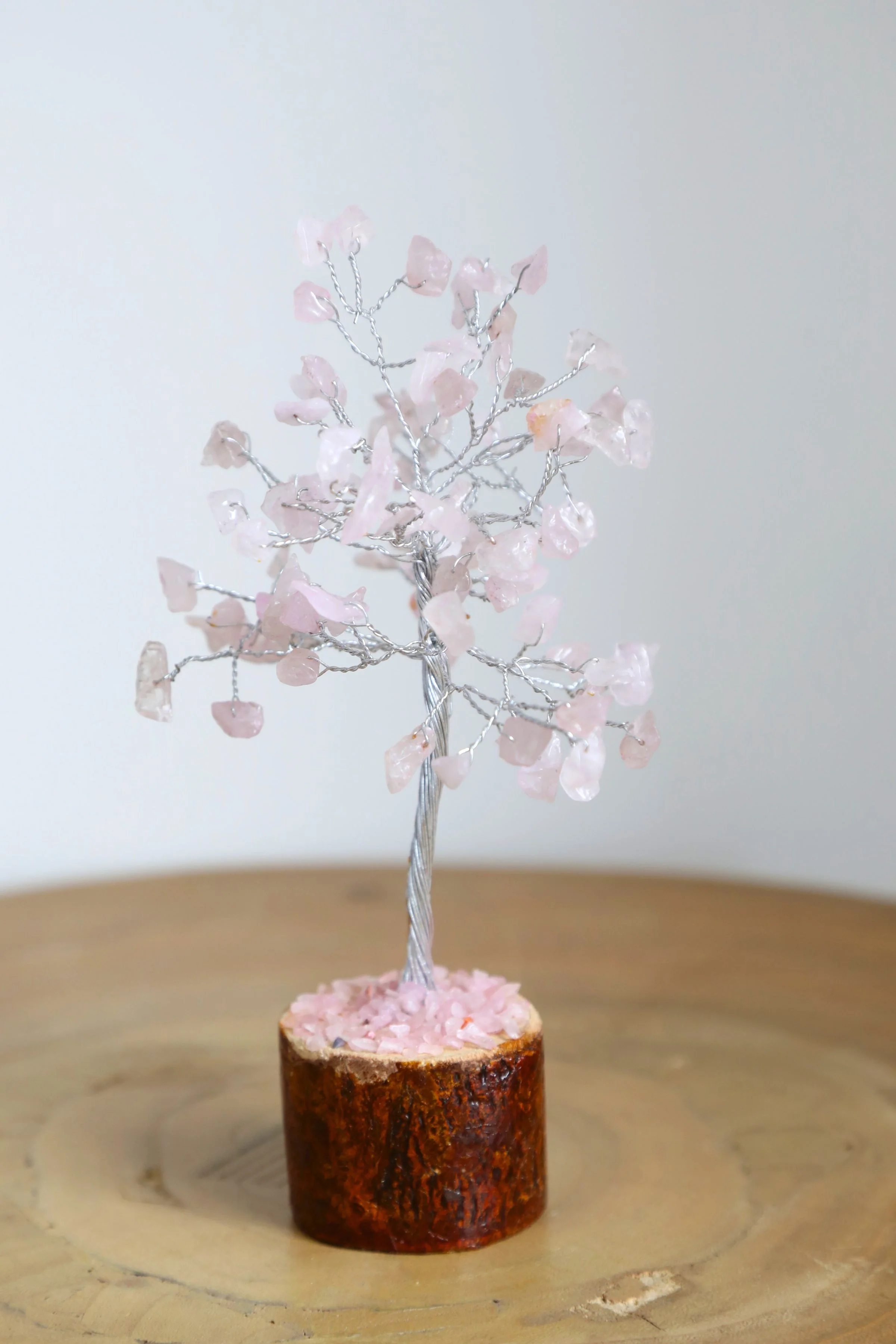 Rose Quartz Silver Medium Crystal tree - Image 3