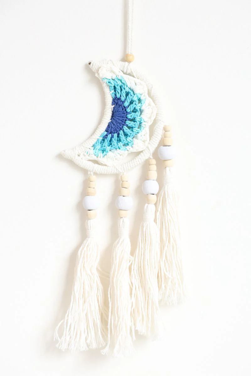 Blue Moon Tassel Small Wall Hanging - Image 3