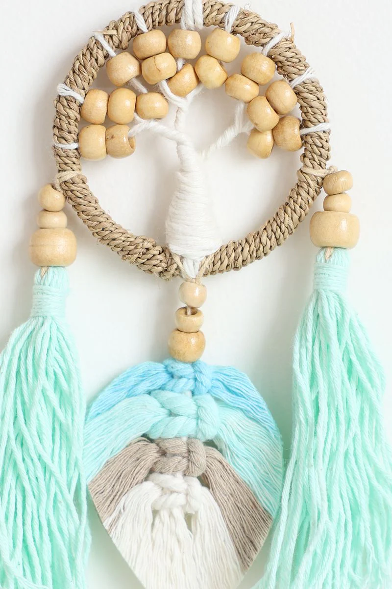 Aqua Tree Leaf Wall Hanging - Image 3